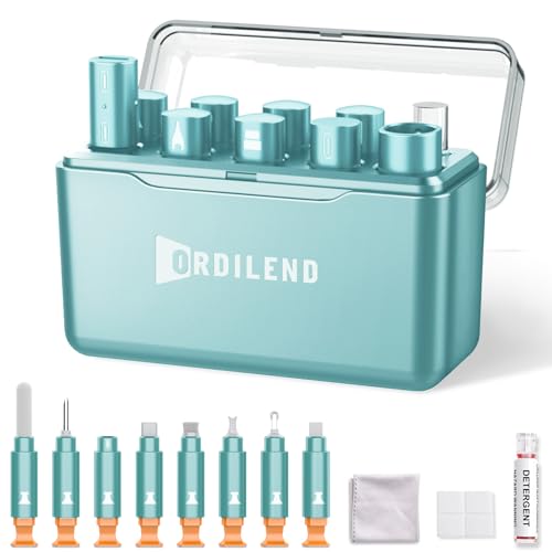iPhone Cleaning Kit for Charging Port, Cleaner Kit for AirPod Phone, Mint | Multi-Tool, iPhone Cleaner, Repair Lightning Cable USB C Speaker Charger iPad Connector, Compact Portable, with Storage Case - color: Mint