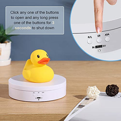 Hicarer 360 Rotating Display Stand Turntable USB Powered,White,Matte | Motorized Turntable for Photography Product Shows, Electric Lazy Susan with Speed Control, USB Power Cable Included - color: White, style: Matte