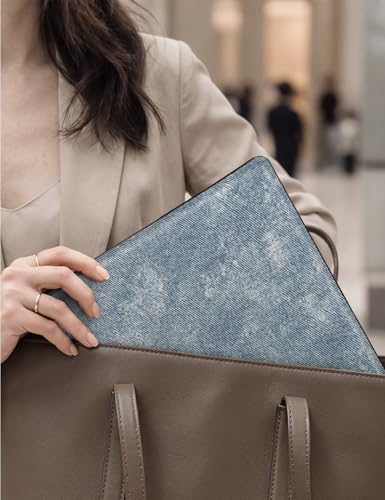 iCasso for M5 MacBook Air 13 inch Case 2026 2025-2022 M4 M3 M2 Model A3449 A3240 A3113 A2681, Leather Sturdy Protective Hard Shell Case for Mac Air 13.6"+Keyboard Cover + Screen Protector,Denim Blue - color: Denim Blue