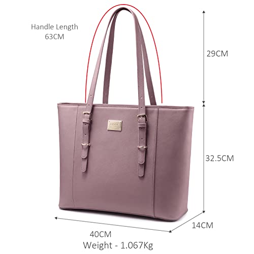Laptop Tote Bag for Women Cute Computer Bag Large Laptop Purse - color: Purple