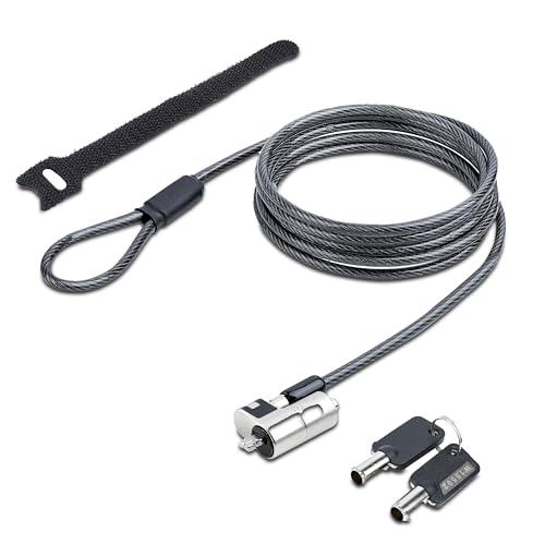 StarTech Nano Laptop Cable Lock, 6.6ft, TAA, Anti-Theft Keyed Lock (2m) | For EliteBook/2-1 Laptops, Steel Cable Lock For Laptop, Security Cable Locks Nano Slot Notebooks - size: Nano, style: Unique Keyed
