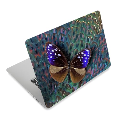 3D Print Laptop Skin Vinyl Sticker Decal, 12" 13" 13.3" 14" 15" 15.4" 15.6 inch Laptop Skin Sticker Cover Art Decal Protector Fits HP Dell Lenovo Compaq Apple Asus Acer (Butterfly Feathers) - color: Butterfly Feathers