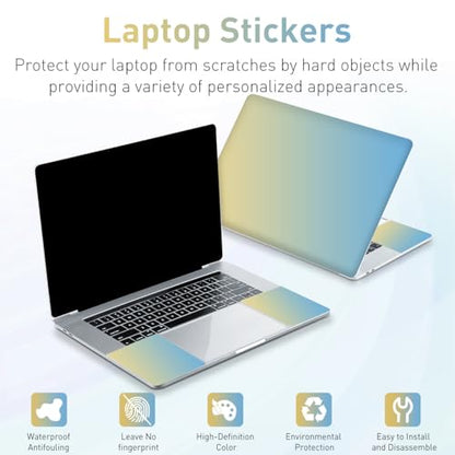 15-15.6 inches Netbook Laptop Skin Sticker Decal Reusable Cover Protector for 11.6 12 13 13.3 14 15 15.4 Notebook Chromebook Easy to Apply Remove, Scratch-Resistant Waterproof I Gradient Yellow Blue - color: Gradient Yellow Blue