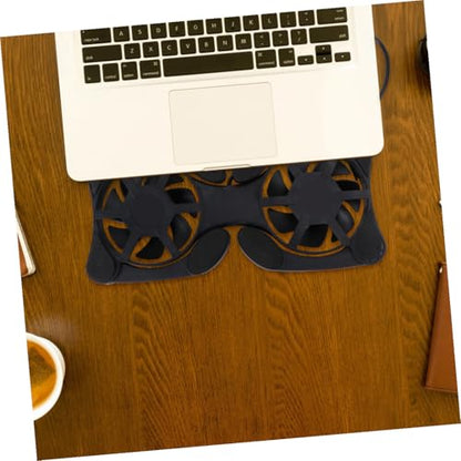 OSALADI Portable Foldable Laptop Cooler Fans USB Powered Notebook Cooling Mat Lightweight Space-Saving Design - Pads for Enhanced Stability Energy Efficient Heat Dissipation