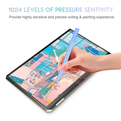 MPP 1.51 Pen for Surface Pro 11/10/X/9/8 300Day Battery Life Palm Rejection | Digital Pen for Surface, Surface Laptop/Book/Go/Studio, Kobo, 1024 Pressure, Precise Drawing & Note-Taking, Two Side Buttons - color: Blue