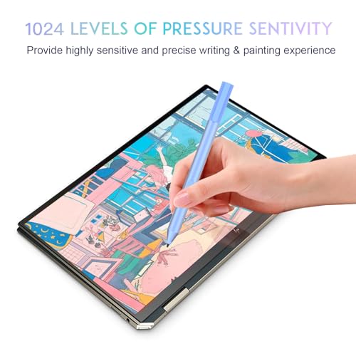 MPP 1.51 Pen for Surface Pro 11/10/X/9/8 300Day Battery Life Palm Rejection | Digital Pen for Surface, Surface Laptop/Book/Go/Studio, Kobo, 1024 Pressure, Precise Drawing & Note-Taking, Two Side Buttons - color: Blue