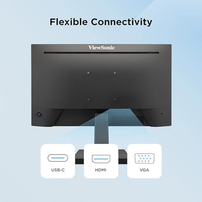ViewSonic VA2448-MHU 24 Inch 1080p Monitor, IPS Display with 120Hz for Everyday Productivity, Variable Refresh Rate for Home and Office, HDMI, VGA, and USB C Inputs - size: 24-inch Usb-c