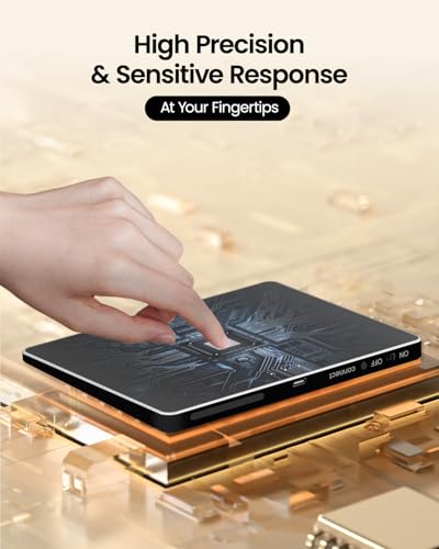 ProtoArc T1 Plus Bluetooth Trackpad for Win 11/10, Black | Large 6.4" touch surface, supports 3-device switching via Bluetooth. No USB receiver needed. Rechargeable and Multi-Gesture. - color: Black
