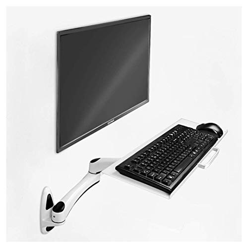 Keyboard Tray Drawer, Keyboard Platform Tray Keyboard Ergonomic Articulating Wall Hanging Computer Laptop Support Adjustable Extender Attachable Alloy Arm Stand (Size : 1) - size: 1