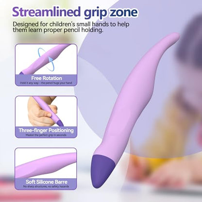 2 Pack Kid-Friendly Stylus Pens for Touch Screens,Tablet Stylus Pen Purple Blue Stylus Universal Touch Screen Capacitive Stylus Compatible with Kindle ipad iPhone