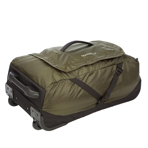 Eddie Bauer Traverse Luggage | Roller Wheels | Telescoping Handle | Travel | Vacation | Ripstop Nylon - Dark Loden, 22" - color: Dark Loden, size: 22"
