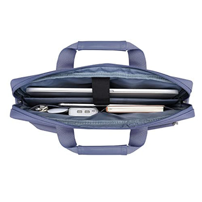MOSISO Laptop Shoulder Bag 16 inch, 15-15.6 inch Computer Bag | Compatible with MacBook Pro 16 inch, HP, Dell, Lenovo with 2 Raised&1 Flapover&1 Horizontal Pocket&Handle&Belt, Lavender Gray - color: Lavender Gray, size: 16 inch