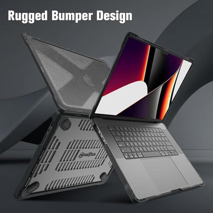 Fintie Case for MacBook Pro 14 Inch A3426 A3427 A3434 A3401 A3185 A3112 A2992 A2918 A2779 A2442 with M5 M4 M3 M2 M1 Chip (2021-2026) - Heavy Duty Rugged Hard Shell Cover, Glittering - color: Glittering