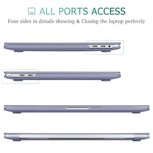 May Chen for MacBook Pro 16 inch Case 2019 2020 Release A2141 with Keyboard Cover Screen Protector for New 16 inch MacBook Pro Case with Touch Bar Soft Touch Plastic Hard Shell - Lavender Gray - color: Lavender Gray