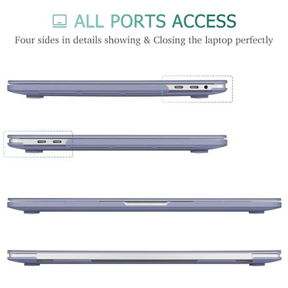 May Chen for MacBook Pro 16 inch Case 2019 2020 Release A2141 with Keyboard Cover Screen Protector for New 16 inch MacBook Pro Case with Touch Bar Soft Touch Plastic Hard Shell - Lavender Gray - color: Lavender Gray