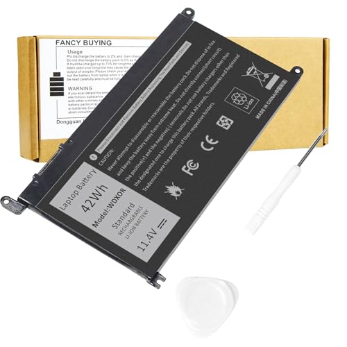 Fancy Buying 42Wh WDX0R Laptop Battery for dell Inspiron 15 5565 5567 5568 5578 7560 7570 7579 7569, 13 5368 5378 5379 7368 7378, 17 5000 5765 5767 5770, 14 7460 Fits 3CRH3 T2JX4 FC92N CYMGM - size: 11.13*2.15*0.77inch