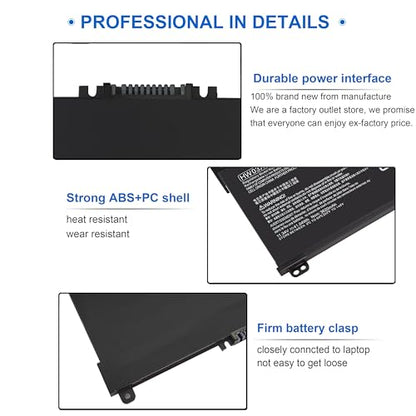 HW03XL L97300-005 Laptop Battery Replacement for HP Pavilion 15-EG 15-eg0xxx 15-eg0073cl 15-eg0070wm 15-EH 17-CN 17-cn0xxx 17-CP 17-cpo700dx Series L96887-421 l97300-005 HW03041xl-pl 41.04Wh - size: HW03XL