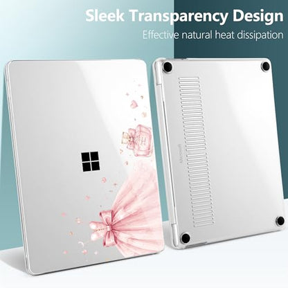 Batianda Topographic Princess Bow for Microsoft Surface Laptop 13 inch | Fits Surface Laptop 2025 13" Surface Laptop for Business 2026, Slim Hard Shell, Lightweight Protection, Precision Fit - color: Princess Bow
