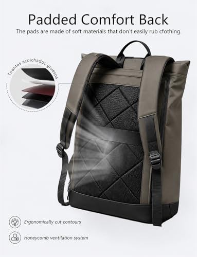 Lightweight Laptop Backpack 17Inch for Women & Men Professional Business Computer Bag with Back Cushioning Carry on Waterproof Travel Computer Backpack Resistant Travel Work Citywalk Gray - color: Gray