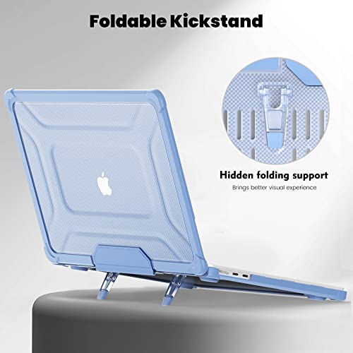 MEEgoodo Case for MacBook Air 15 inch 2026 2025 2024 2023, Case Fit Model (A3448/A3241/A3114/A2941) with M5/M4/M3/M2 Chip, Laptop Hard Shell with Heavy Duty Rugged Shockproof, Sky Blue XK - color: Sky Blue XK