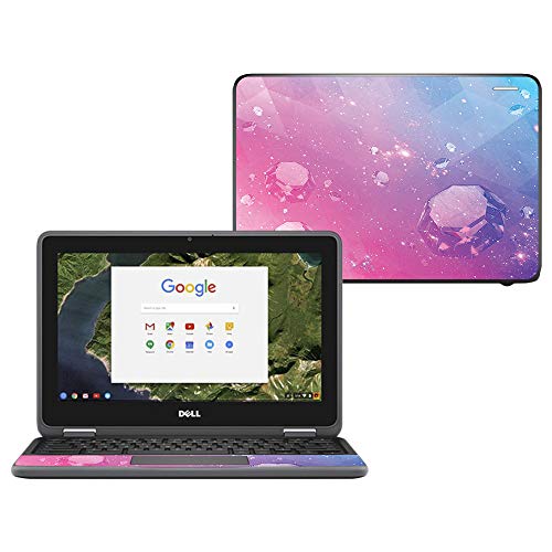 Mightyskins Skin Compatible with Dell Chromebook 11" 3180 - Pink Diamond | Protective, Durable, and Unique Vinyl Decal Wrap Cover | Easy to Apply, Remove, and Change Styles | Made in The USA - color: Pink Diamond
