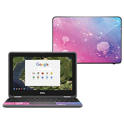 Mightyskins Skin Compatible with Dell Chromebook 11" 3180 - Pink Diamond | Protective, Durable, and Unique Vinyl Decal Wrap Cover | Easy to Apply, Remove, and Change Styles | Made in The USA - color: Pink Diamond