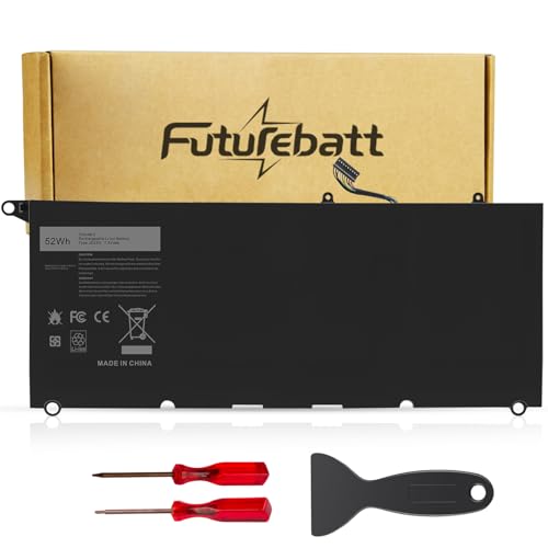 Futurebatt JD25G Battery Replacement for Dell XPS 13 9350 JHXPY JHXPY53 5K9CP 05K9CP 090V7W XPS13D-9343-1708 13D-9343-3708 13-9350-D1508G 13-9350-350 13-9350-D1608 13-9350 - size: JD25G 12.01 5.51 0.67in