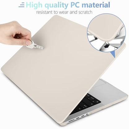 MEEgoodo for M5 MacBook Pro 16 inch Case 2026 2024 2023 2021 (Fit Model A3429/A3428/A3403/A3186/A2991/A2780/A2485) M5 M4 M3 M2 M1 Pro/Max, Laptop Case with Keyboard & Webcam Cover, Rock Gray - color: Rock Gray