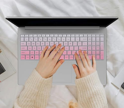 Keyboard Cover for 2026 2025 HP 15.6" Laptop 15-fc 15-fd Series, HP 15z-fc000 15t-fd000 fd100 fd200 15-fd0123dx fd0127dx 15-fc0499nr 15-fc0502nr 15-fc0399nr 15-fc0099nr fd2075nr fd1073nr, OmbrePink - color: OmbrePink