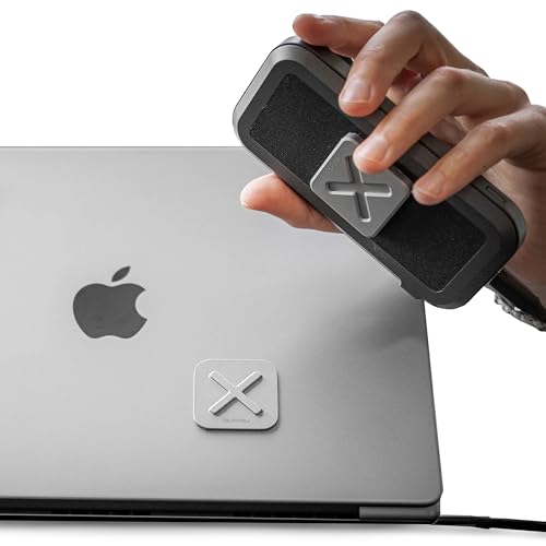 DELTAHUB HoldX Magnetic Mount - Universal Phone & External Device Holder for Laptops, Desks | Strong Magnetic Stand for SSDs & Mobile Device (Silver) - color: Silver