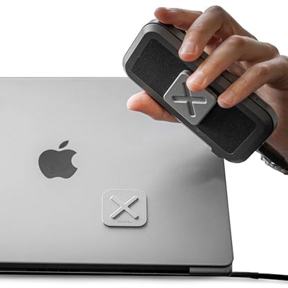 DELTAHUB HoldX Magnetic Mount - Universal Phone & External Device Holder for Laptops, Desks | Strong Magnetic Stand for SSDs & Mobile Device (Silver) - color: Silver