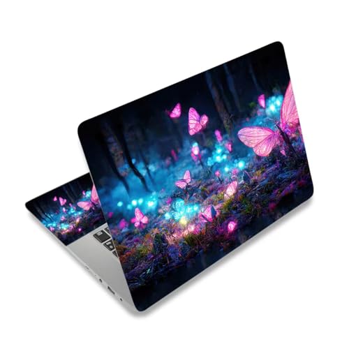 AIMSA Laptop Skin Sticker Decal, 13/13.3/14/15/15.4/15.6 inch Laptop Art Decal Universal Cover, Scratch Resistant Notebook Skin Protector, Fantasy Pink Butterfly - color: Fantasy Pink Butterfly