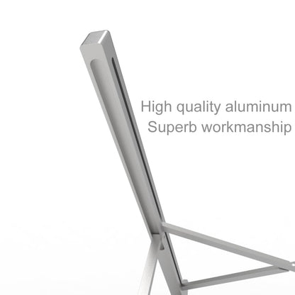 Aluminum Laptop Stand for Desk, Foldable Ventilated Cooling Notebook Stand, Adjustable Portable Laptop Holder, Compatible with 11" - 17.3" MacBook Pro Air, HP and Other laptops（Silver）