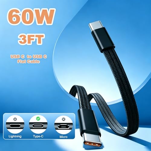 USB C to USB C Cable,[MFi Certified] 60W C to C Cable Fast Charging for Apple iPhone 17 Pro Max/17e/ 17 Air/17 Pro/16 Pro Max/15Plus,iPad Pro 13-inch/iPad Air/iPad-mini,Samsung Galaxy S26,45W/35W/20W - size: 3FT