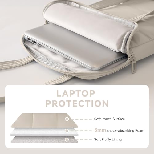 Puffy Laptop Sleeve for MacBook Pro/Air M4/M3/M2/M1 (2024-2019), iPad Pro/Air/Mini - color: Beige