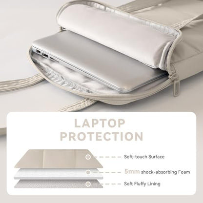 Puffy Laptop Sleeve for MacBook Pro/Air M4/M3/M2/M1 (2024-2019), iPad Pro/Air/Mini - color: Beige