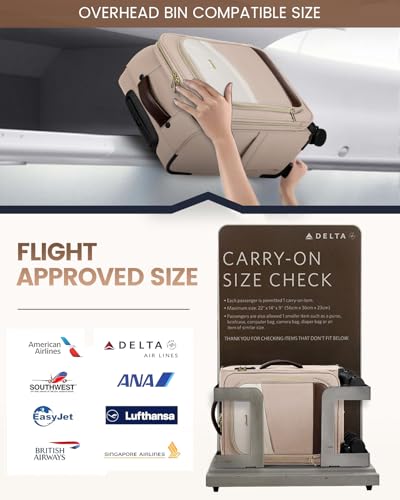 LOVEVOOK 5 Pcs Carry On Luggage 22x14x9 Airline Approved with 40L Laptop Travel Backpack, 20 Inch Carry On Suitcases with Wheels, Rolling Suitcase for Women Men, with TSA Lock Weekender Luggage - color: Light Khaki-beige-coffee, size: 20 Inch-5Pcs
