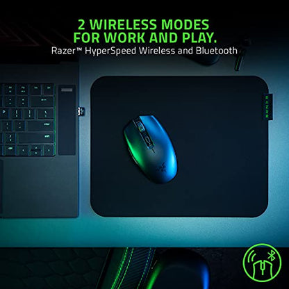 Razer Orochi V2 Wireless Gaming Mouse, 950 Hr Battery, Black | 60g Lightweight & Portable, Bluetooth & 2.4Ghz Wireless Connectivity, 18K DPI, AA or AAA Battery, Compatible with PC & Mac - color: Classic Black