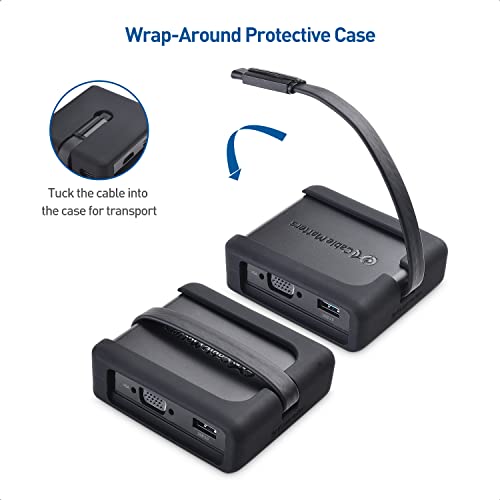 Cable Matters 7-in-1 USB C Hub, Triple Display HDMI DP VGA, 100W Charging | Gigabit Ethernet, 2x USB 3.0, Thunderbolt 4/USB4 Compatible, for MacBook Pro, Dell XPS, Surface Pro