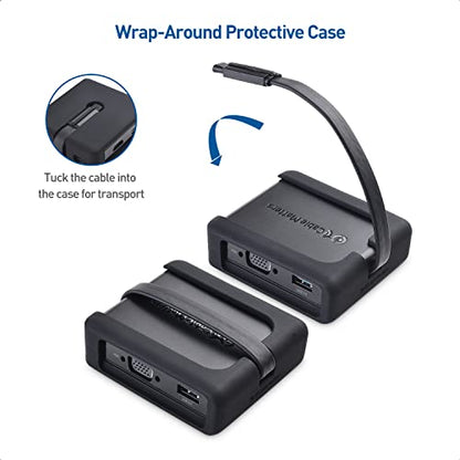 Cable Matters 7-in-1 USB C Hub, Triple Display HDMI DP VGA, 100W Charging | Gigabit Ethernet, 2x USB 3.0, Thunderbolt 4/USB4 Compatible, for MacBook Pro, Dell XPS, Surface Pro