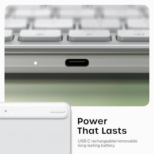 Satechi Slim EX1 Wireless Keyboard, Compact Keyboard for Mac, Windows, Android, Multi-Device 4-in-1 Connectivity (3X Bluetooth + 2.4GHz), Instant OS Remap, USB-C Rechargeable Battery, Silver - color: Silver, size: Keyboard