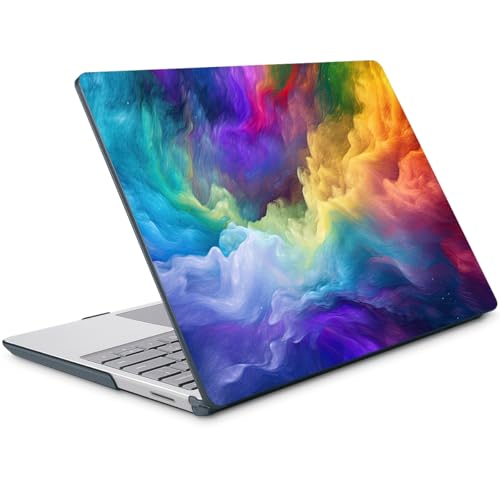 Mektron Surface Laptop Go 12.4 inch Case Compatible with Go 3/2/1 Microsoft Surface Laptop 12.4" Cover 2023-2020 Releases Model 1943/2013 Plastic Hard Shell Case with Screen Protector, Rainbow Cosmic - color: Rainbow Cosmic