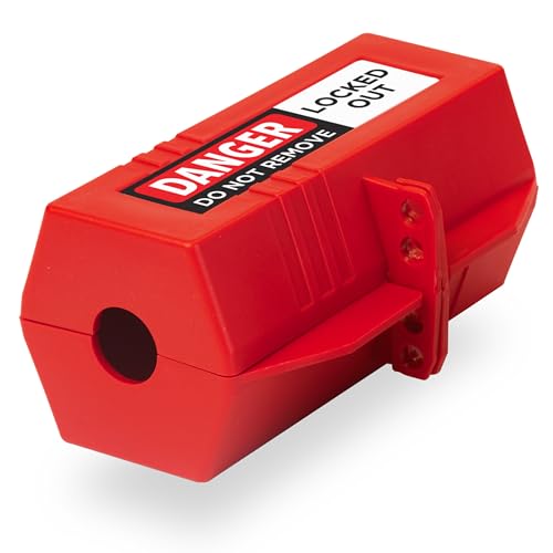 TRADESAFE Lockout Tagout Plug Lock - 220V, 6-1/2 x 3 inches | Secures up to 2 plugs at once, fits 3-inch diameter plugs, supports up to 4 LOTO locks - size: Large, style: 1 Pack