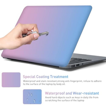 15-15.6 inches Netbook Laptop Skin Sticker Decal Reusable Cover Protector for 11.6 12 13 13.3 14 15 15.4 Notebook Chromebook Easy to Apply Remove, Scratch-Resistant Waterproof I Romantic Pink Blue - color: Romantic Pink Blue