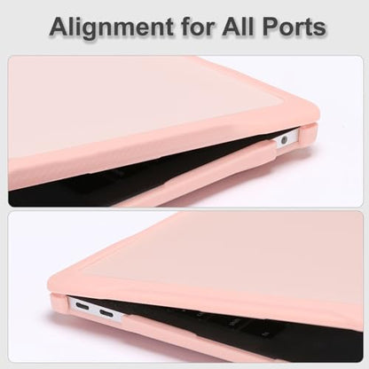 MOSISO Compatible with MacBook Air 13 inch Case M1 2018-2021, Pink | Reduces-Fingerprints with Soft TPU Bumper Shell&Keyboard Cover for MacBook Air 13.3 M1, 2021 2020 2019 2018 A2337 A2179 A1932 - color: Pink