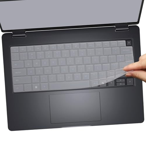 Keyboard Cover for 2026 2025 Dell Pro 14 PC14250/14255,Pro 14 Plus PB14250/14255,Pro 14 Max MC14250/14255 14'' (NOT FIT Dell Pro Max 14 Premium & Education/Rugged/Essential 14)-Clear - color: Clear