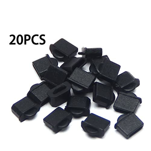 20Pcs Micro HDMI Anti Dust Cover Plugs Silicone Protector Stopper Cap Black for Female Port Black for TV, Computer,WuJuntool
