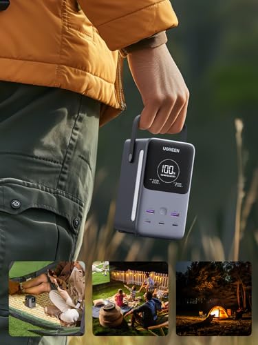UGREEN 300W 48000mAh 300W 5-Port Power Bank for MacBook Pro & iPhone 17 Pro | Digital display, lighting & SOS mode. 153Wh 300W output. Perfect for laptop/phone