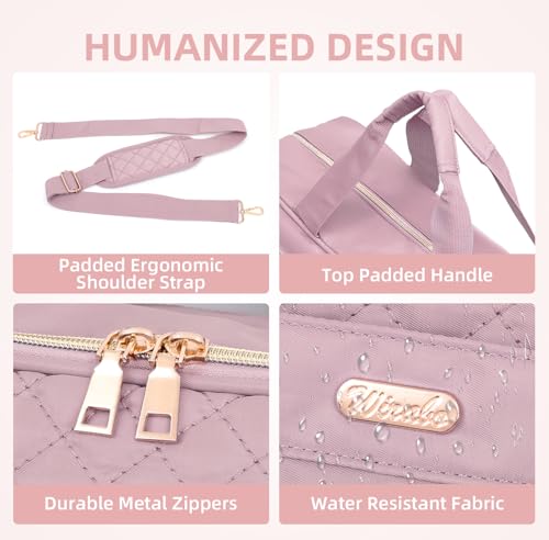 Laptop Bag for Women 17 Inch, Computer Bag, Laptop Messenger Bag, Large Briefcase for Work Office Business Travel - color: Pink