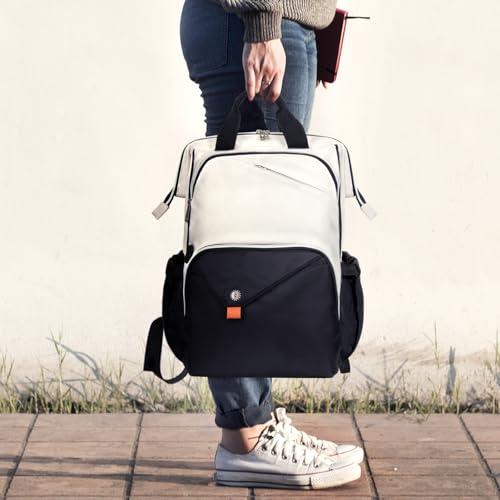 Hap Tim Laptop Backpack for Men, Women, Travel, Work, Nurse, Teacher, Khaki Black (7651-BH) - color: Khaki Black